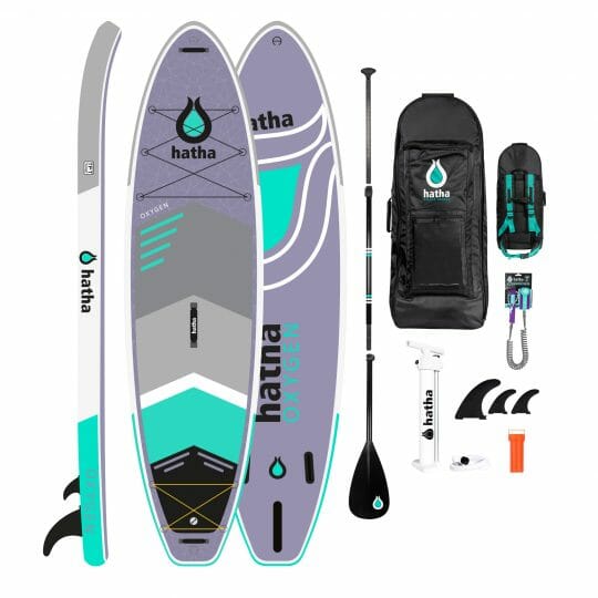 Oxygen-Purple-Yellow-Bungee paddle board